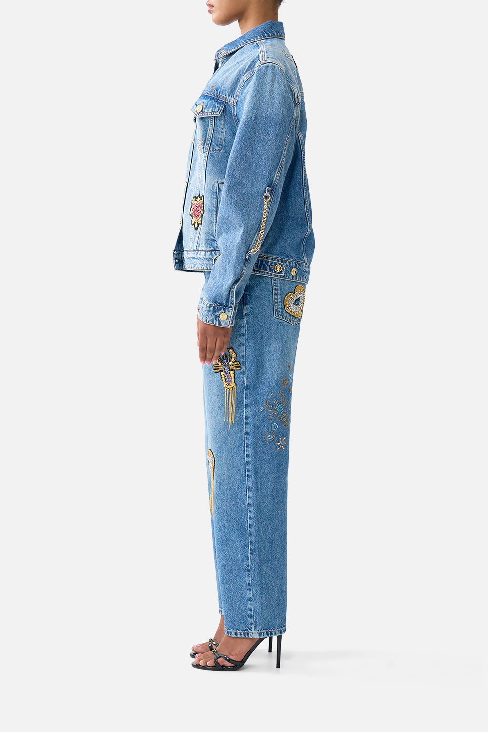 The CAMILLA MILLA TURKIYE TALISMAN RELAXED JACKET DENIM