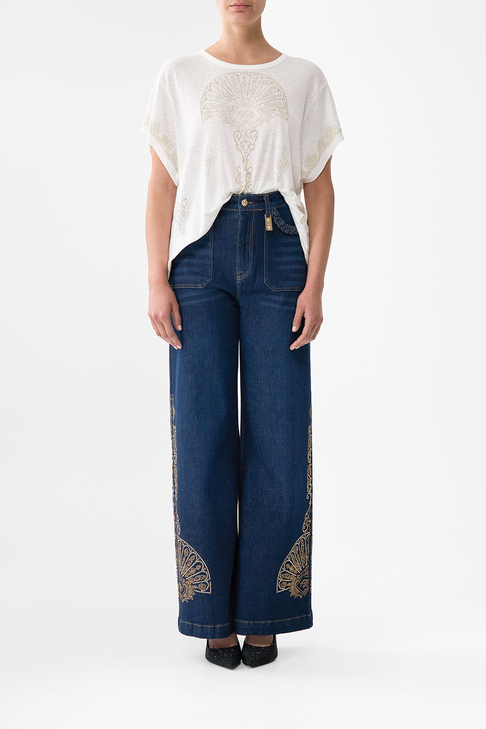 JENNA ISTANBUL ALCHEMY HIGH WAISTED FLARE DENIM