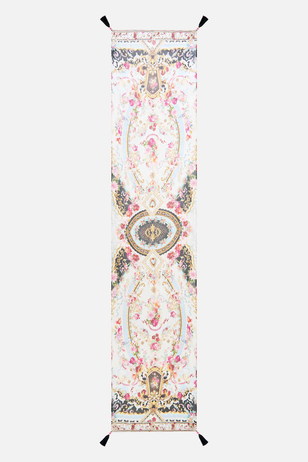 LONG SILK CRINKLE CHIFFON SCARF TORERO LIBERTINE