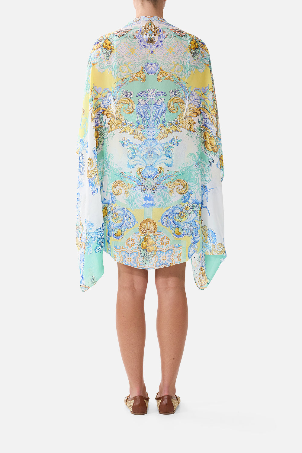 SILK CHIFFON SHRUG DIAL UP THE TILES