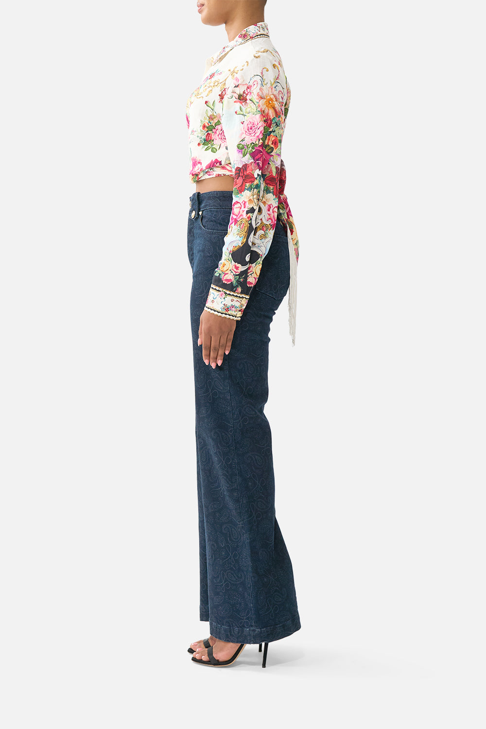 CROPPED WRAP SHIRT WITH TIE TORERO LIBERTINE