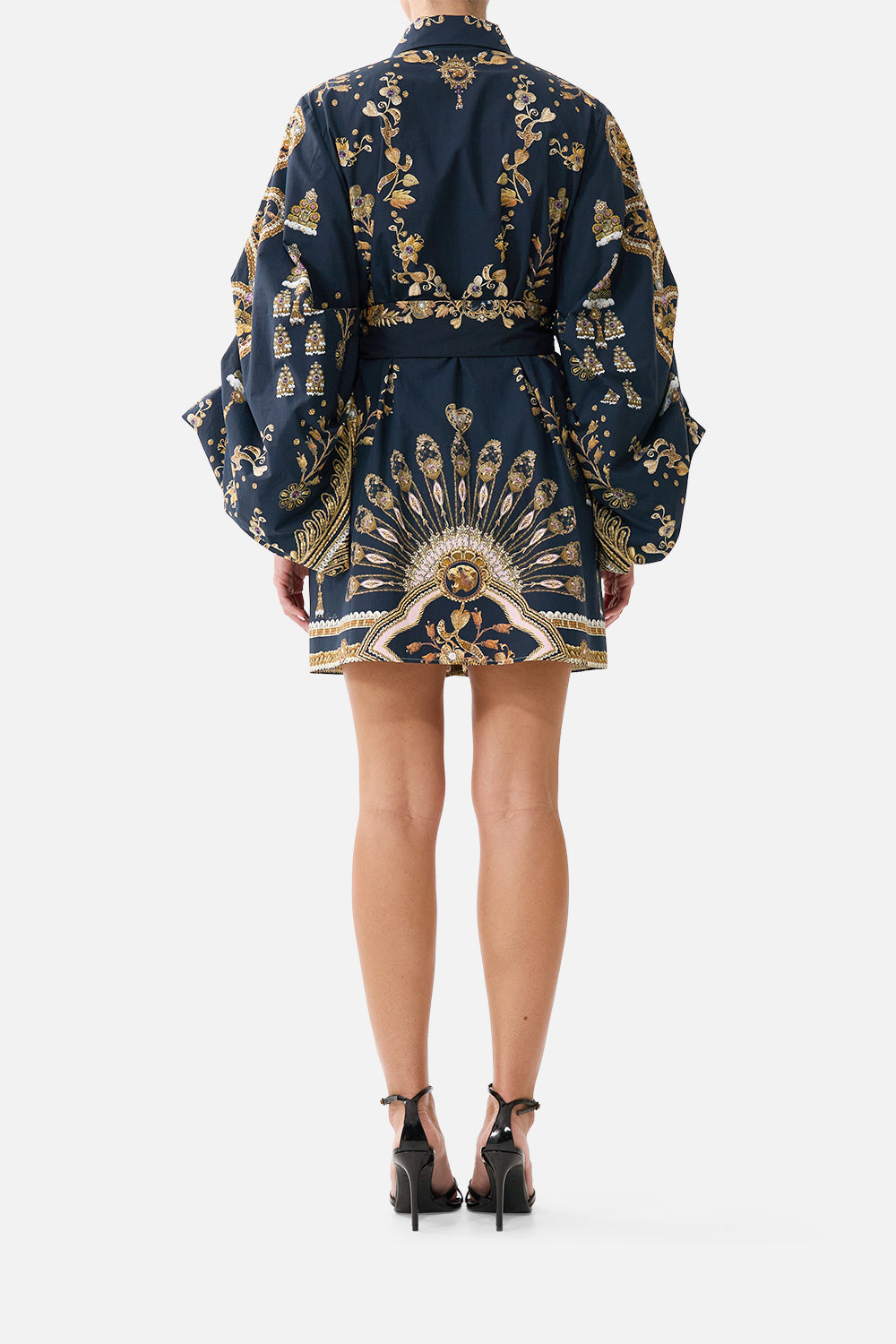 VOLUME SLEEVE SHIRT DRESS WITH TIE TAURUS RISING