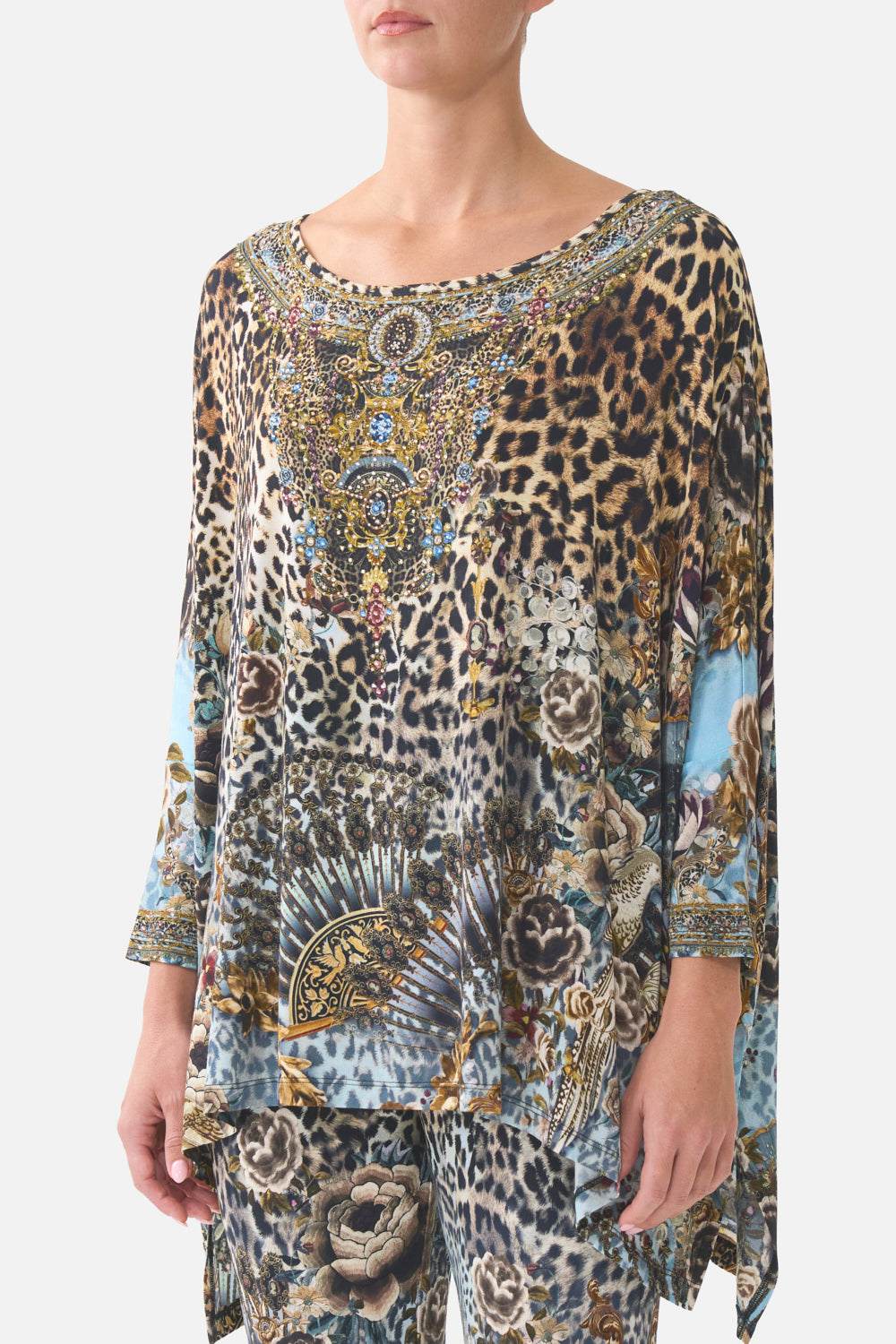 SCOOP NECK SLOUCH TEE FIESTA, SIESTA, REPEAT