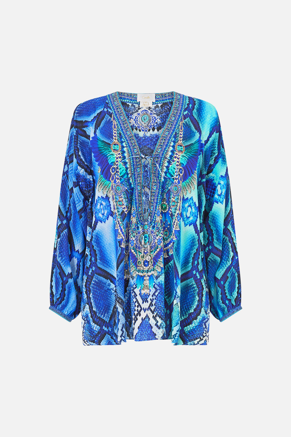 LACE UP BLOUSE THE SAPPHIRE SERPENT