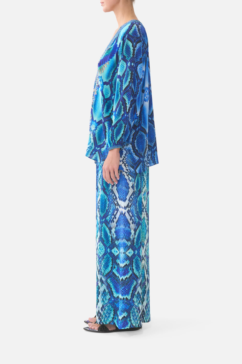 LACE UP BLOUSE THE SAPPHIRE SERPENT