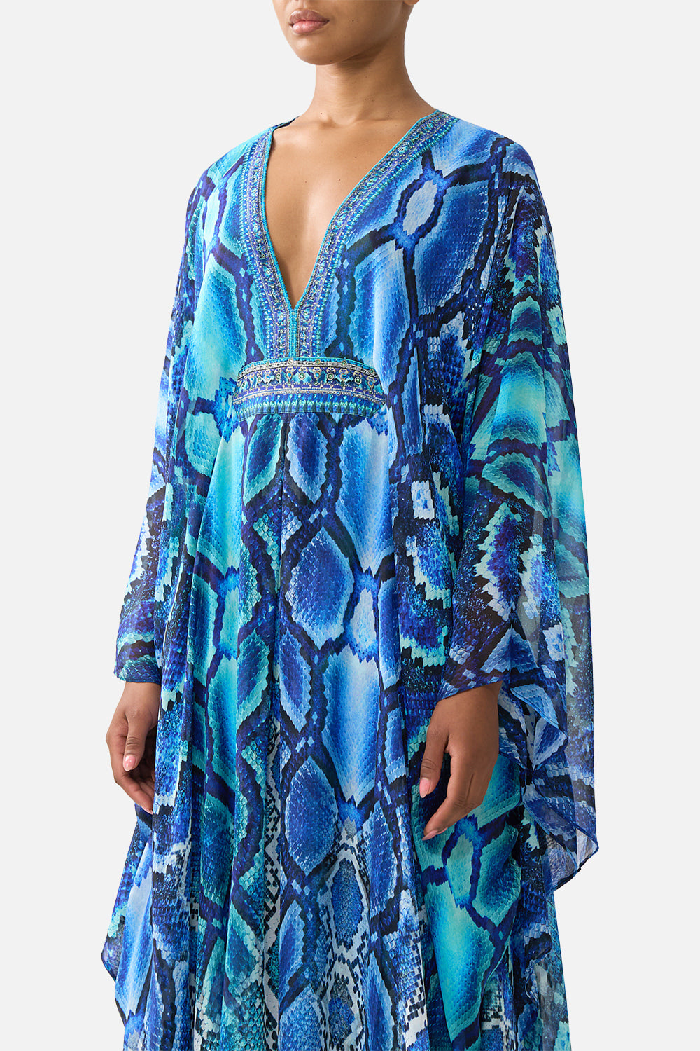 LONG KAFTAN WITH WAIST DETAIL THE SAPPHIRE SERPENT
