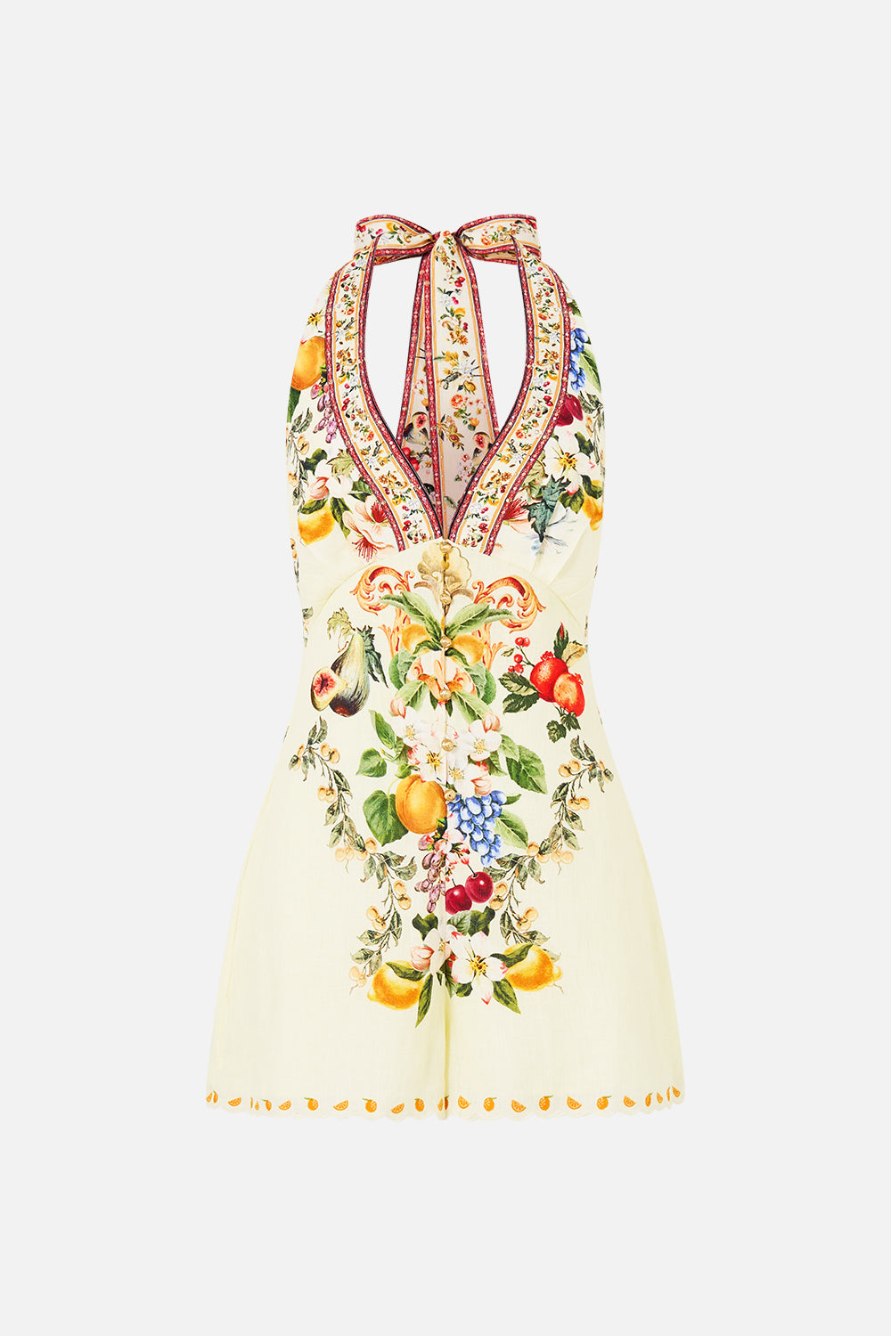 BUTTON FRONT HALTER PLAYSUIT VA VA VINTAGE