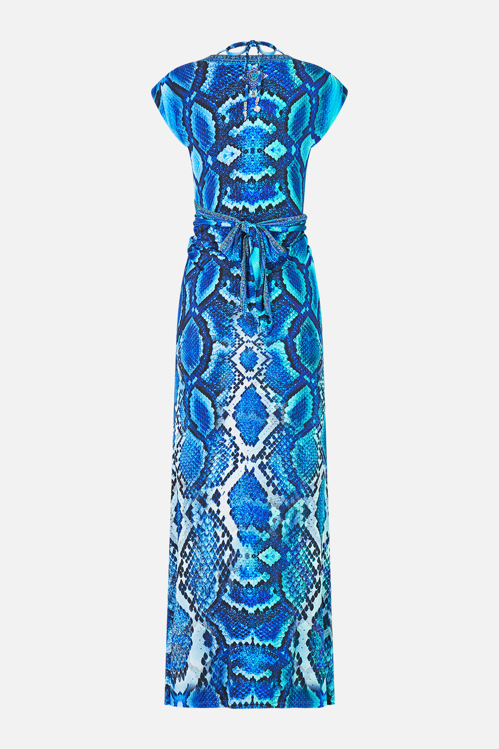 WRAP BODICE JERSEY DRESS THE SAPPHIRE SERPENT