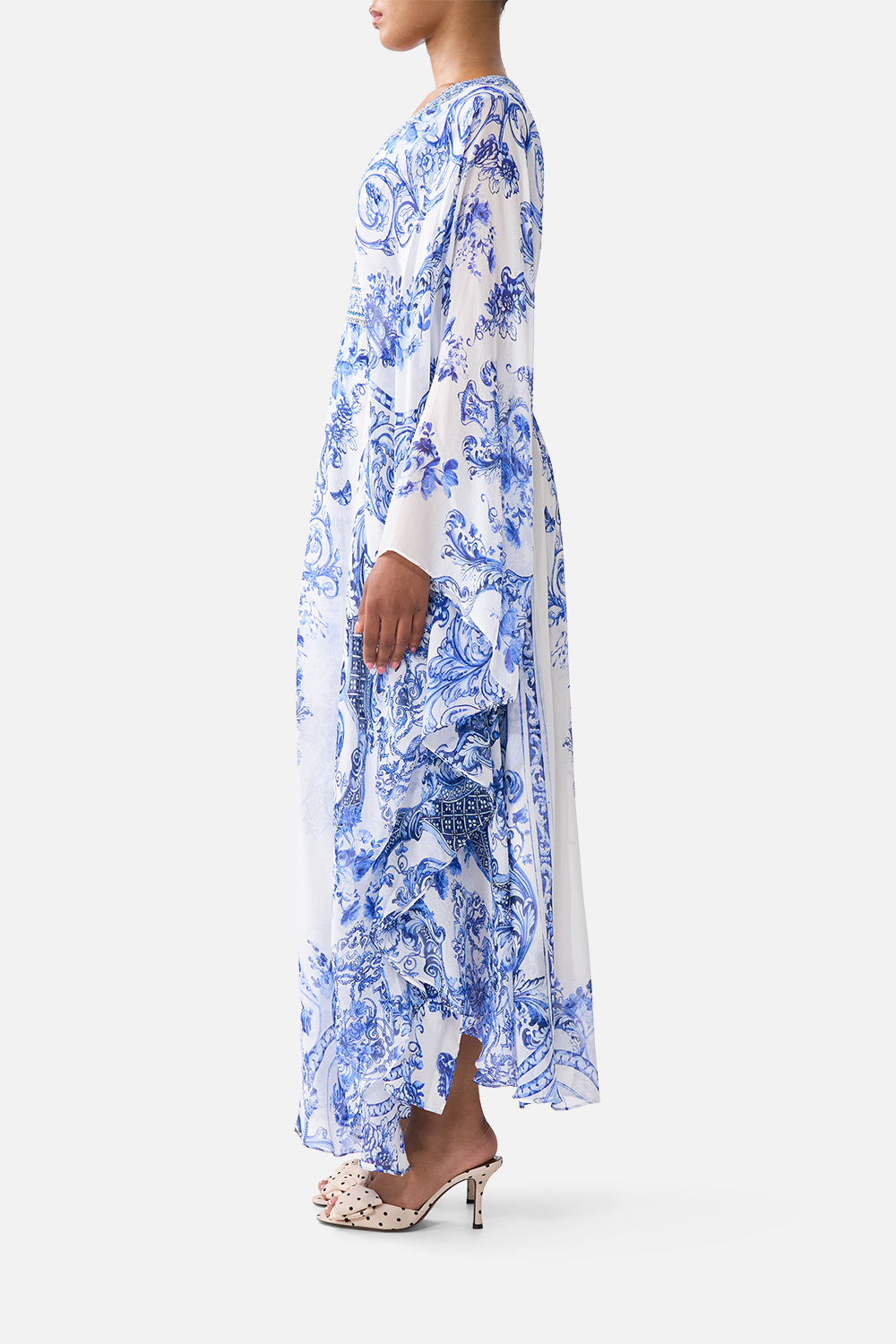LONG KAFTAN WITH WAIST DETAIL CERAMIC PANORAMIC