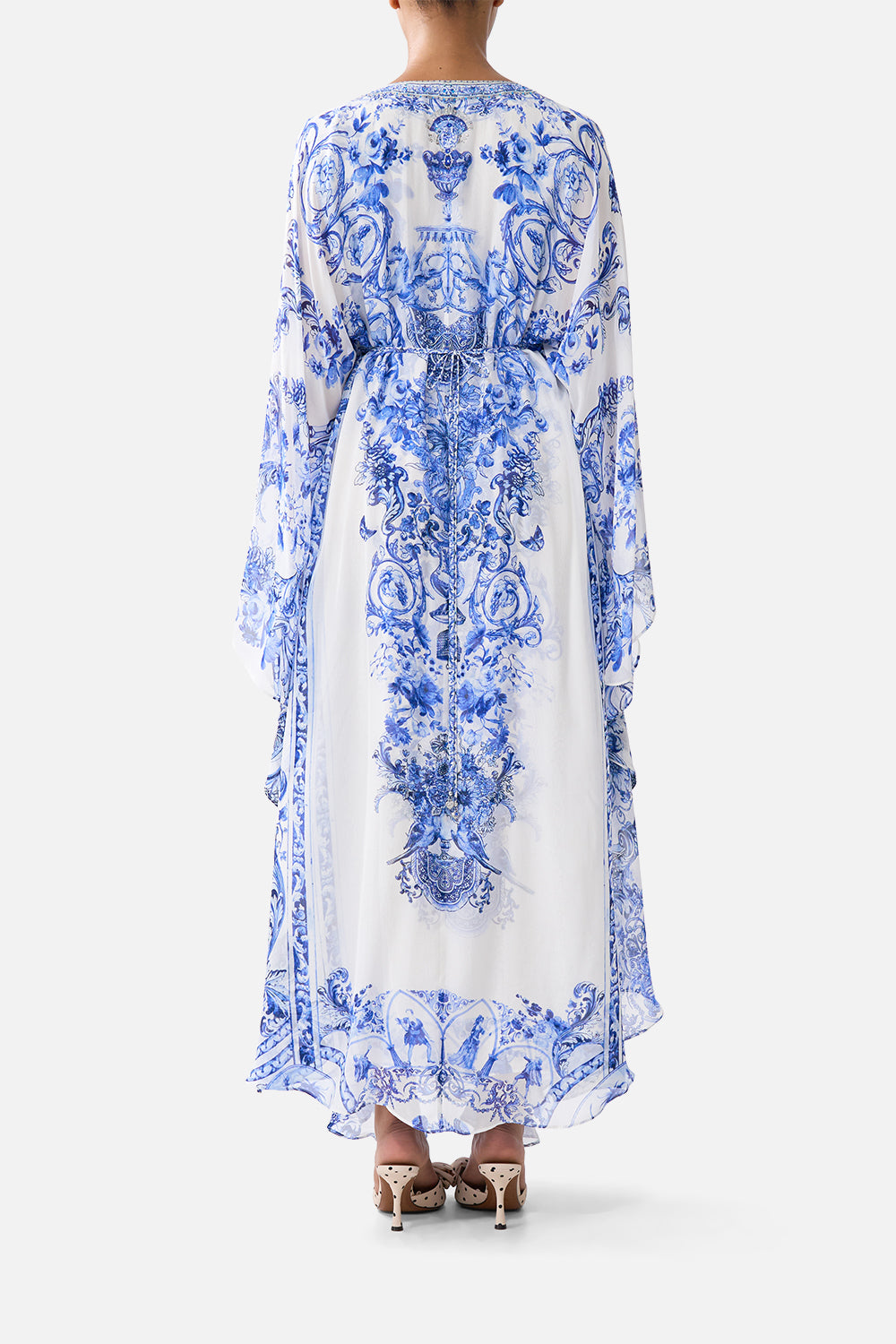 LONG KAFTAN WITH WAIST DETAIL CERAMIC PANORAMIC