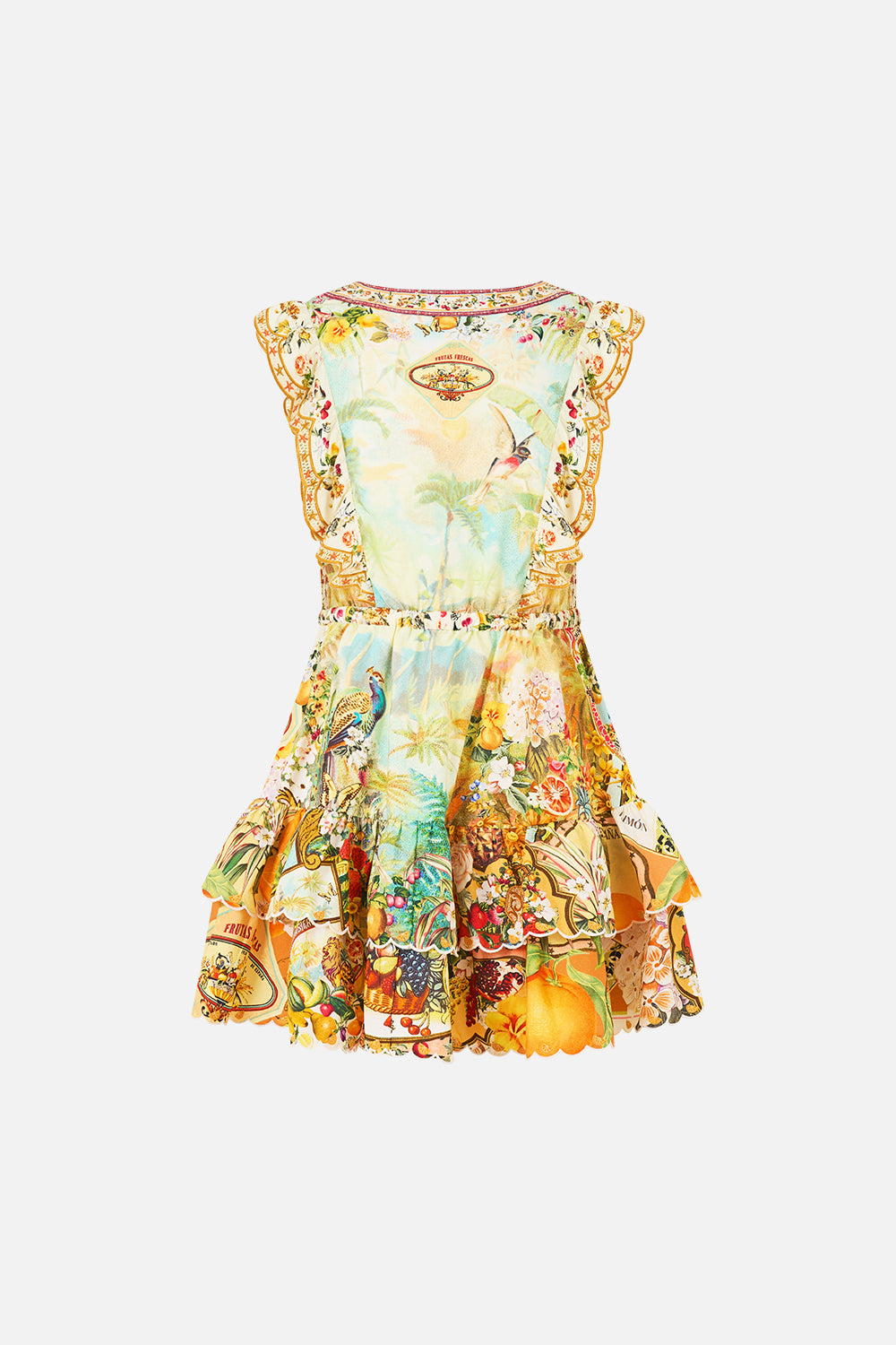 FRILL SLEEVE TIERED SHORT DRESS VA VA VINTAGE