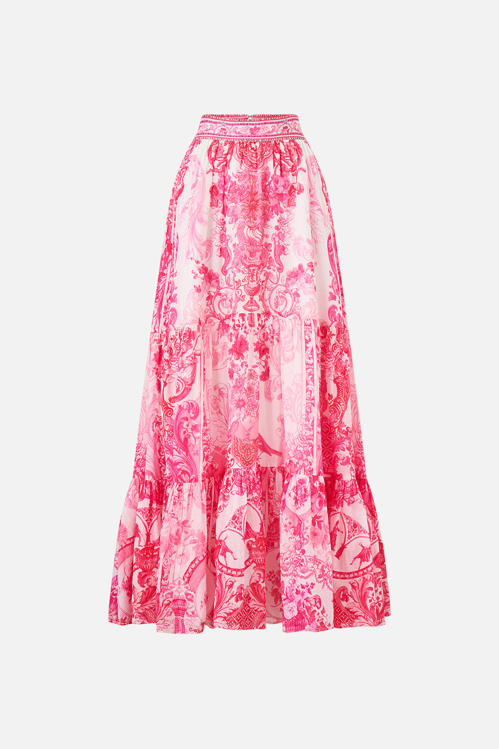 HIGH WAISTED TIERED SKIRT LIVIN LA VIDA ROSA