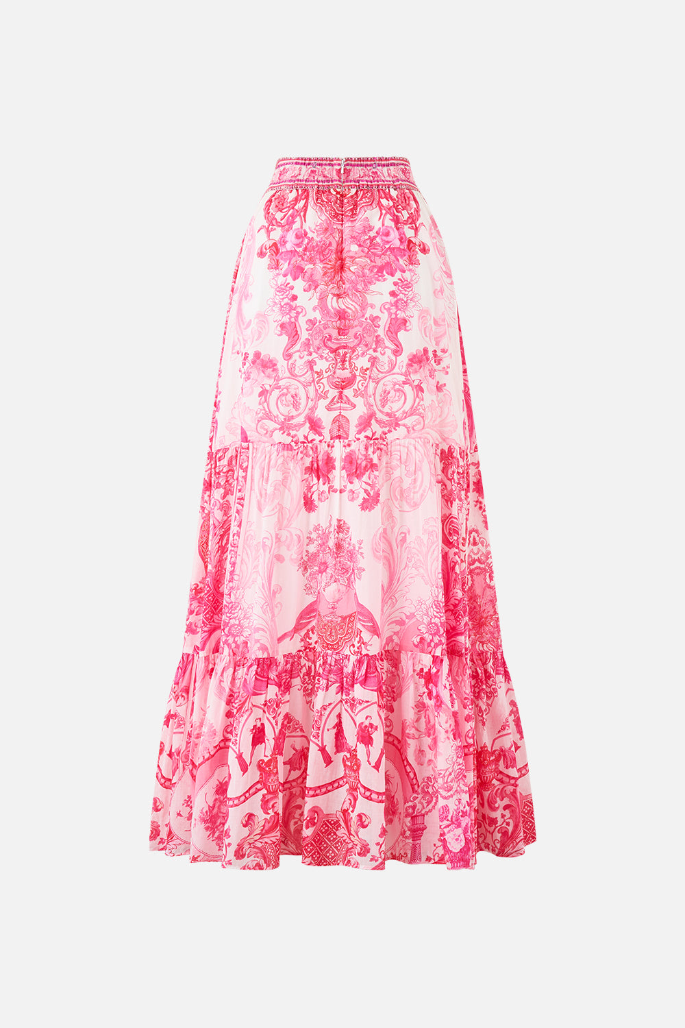 HIGH WAISTED TIERED SKIRT LIVIN LA VIDA ROSA