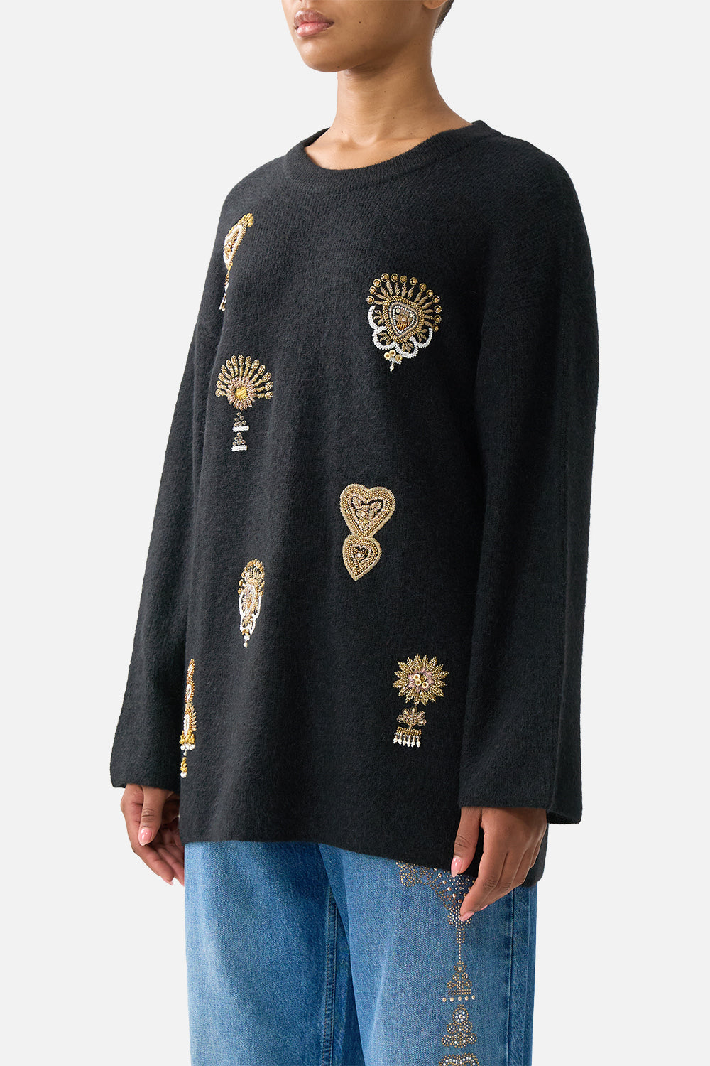 BOXY CREW NECK JUMPER TAURUS RISING