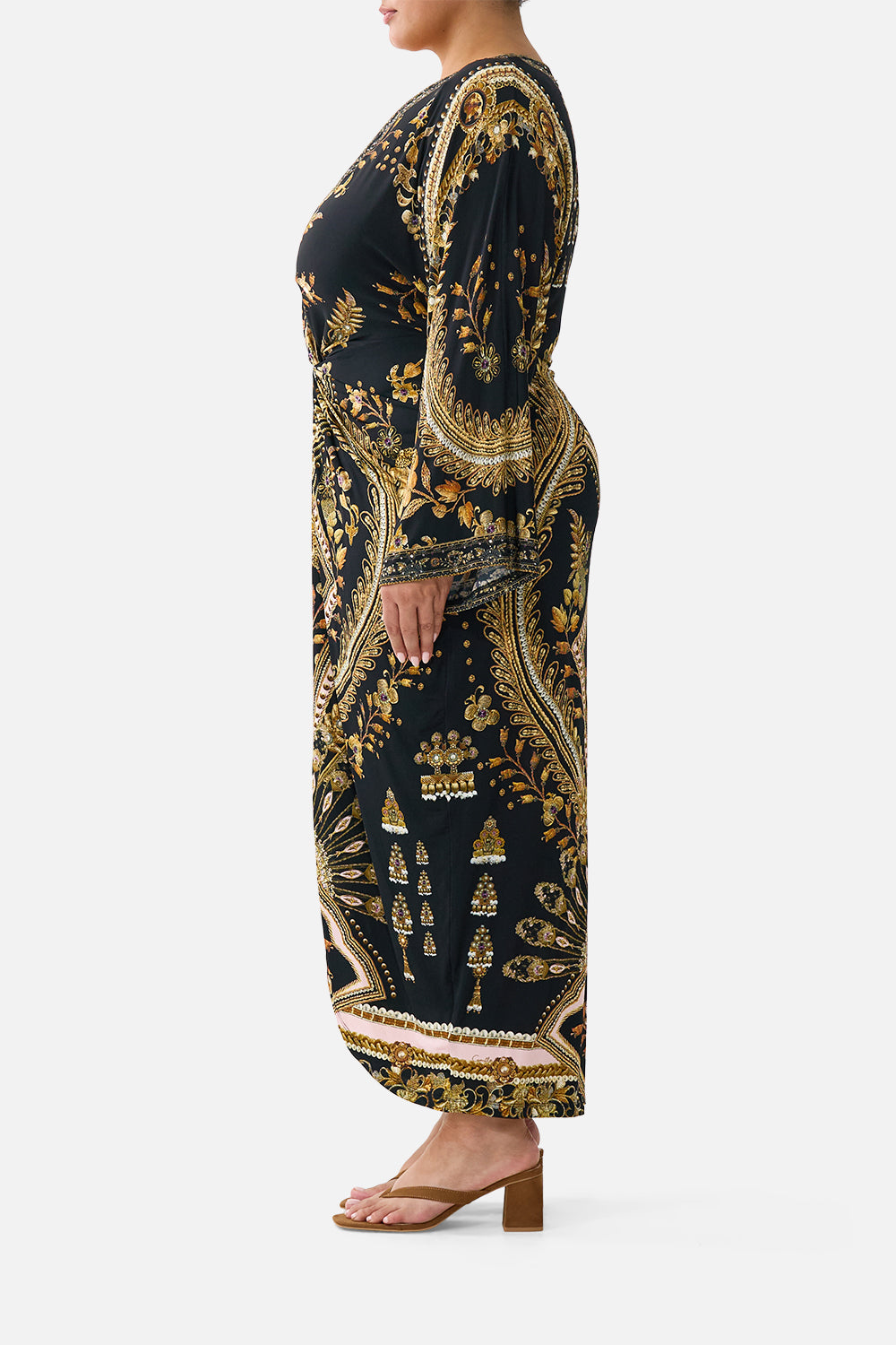LONG SPLIT FRONT TWIST DRESS TAURUS RISING