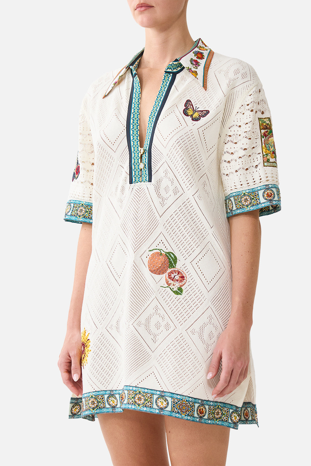 SILK COLLAR KNIT TUNIC MAGIC OF THE MERCADO
