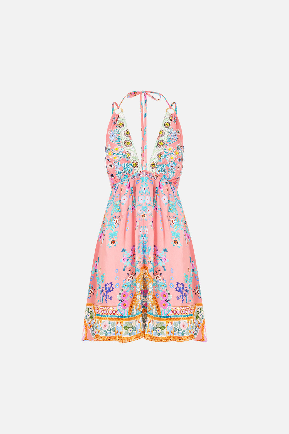 The CAMILLA SHORT FLARED DRESS WITH HARDWARE HOWDY GAUDI