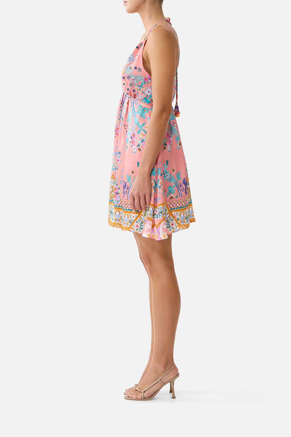 The CAMILLA SHORT FLARED DRESS WITH HARDWARE HOWDY GAUDI