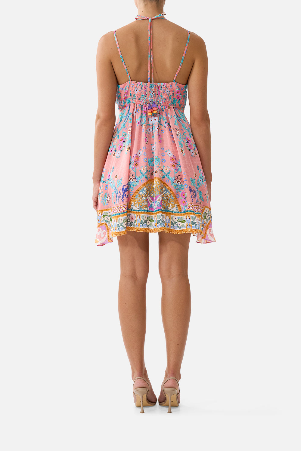 The CAMILLA SHORT FLARED DRESS WITH HARDWARE HOWDY GAUDI