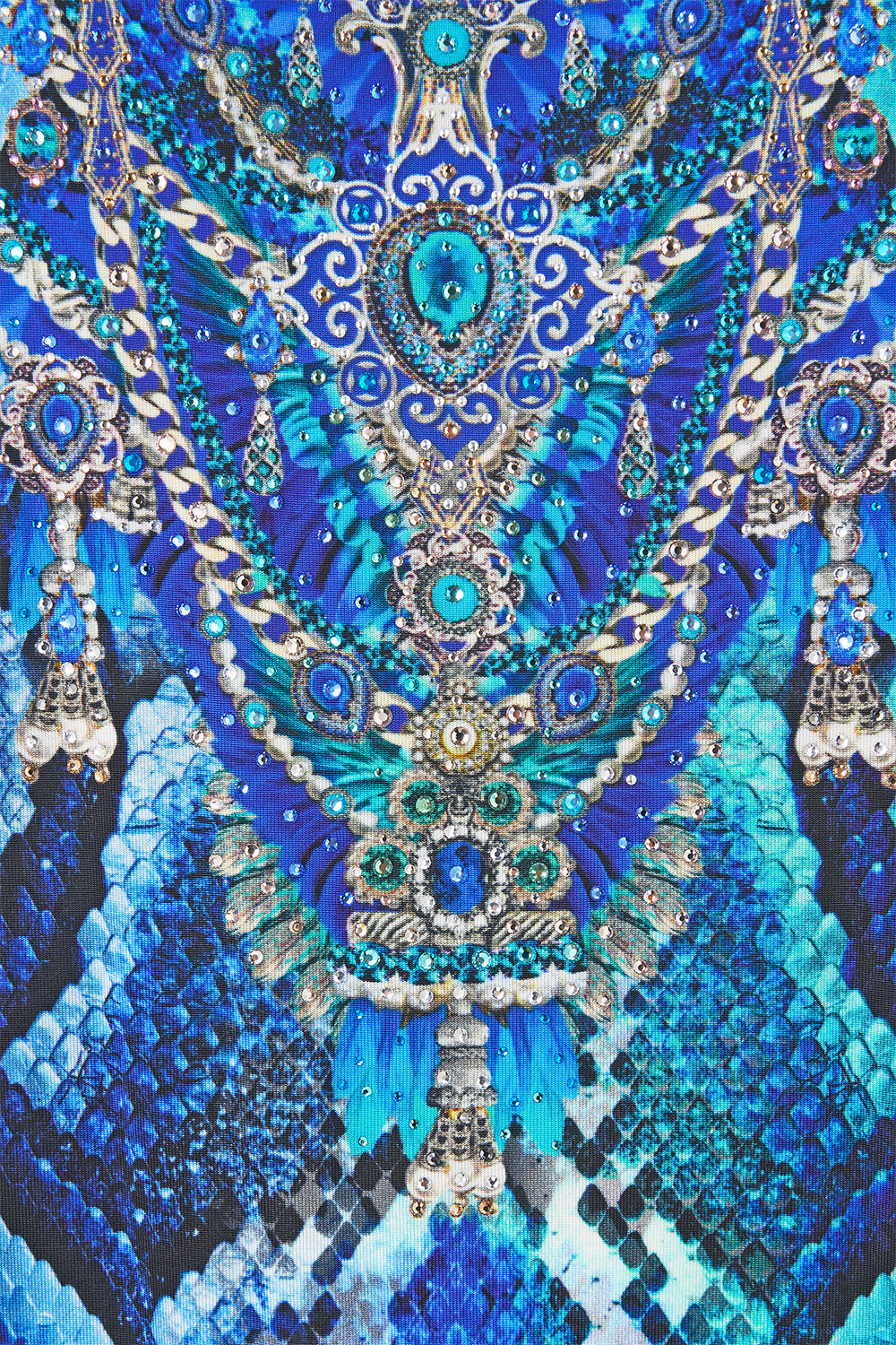 BAT SLEEVE KAFTAN WITH COLD SHOULDER THE SAPPHIRE SERPENT