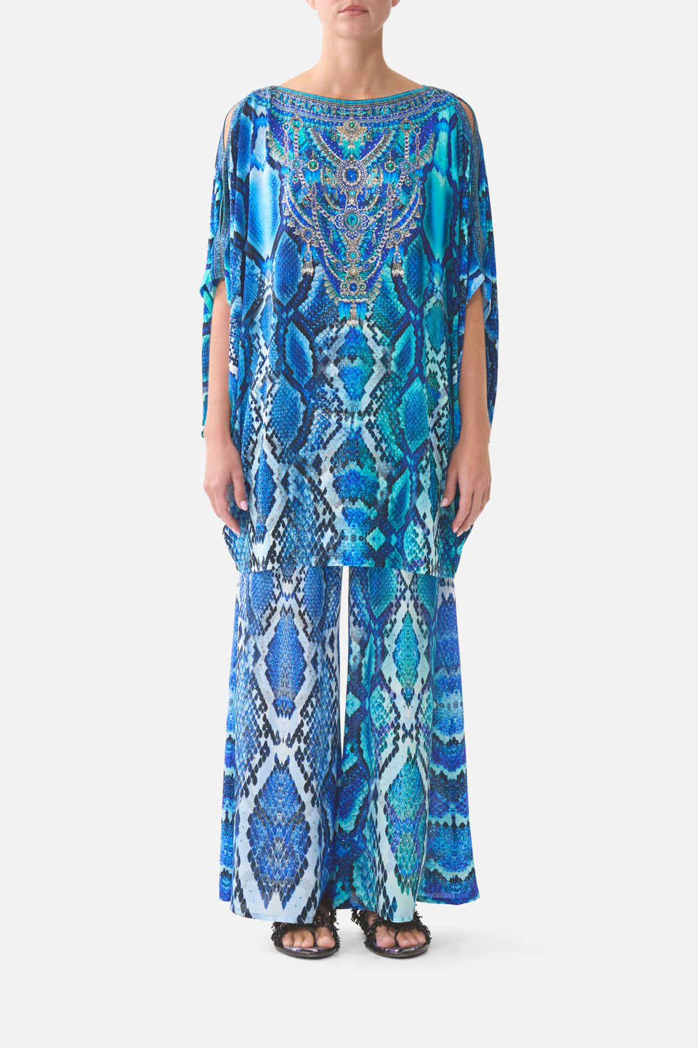 BAT SLEEVE KAFTAN WITH COLD SHOULDER THE SAPPHIRE SERPENT