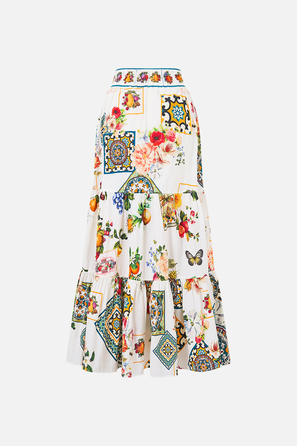 HIGH WAISTED TIERED MIDI SKIRT MAGIC OF THE MERCADO