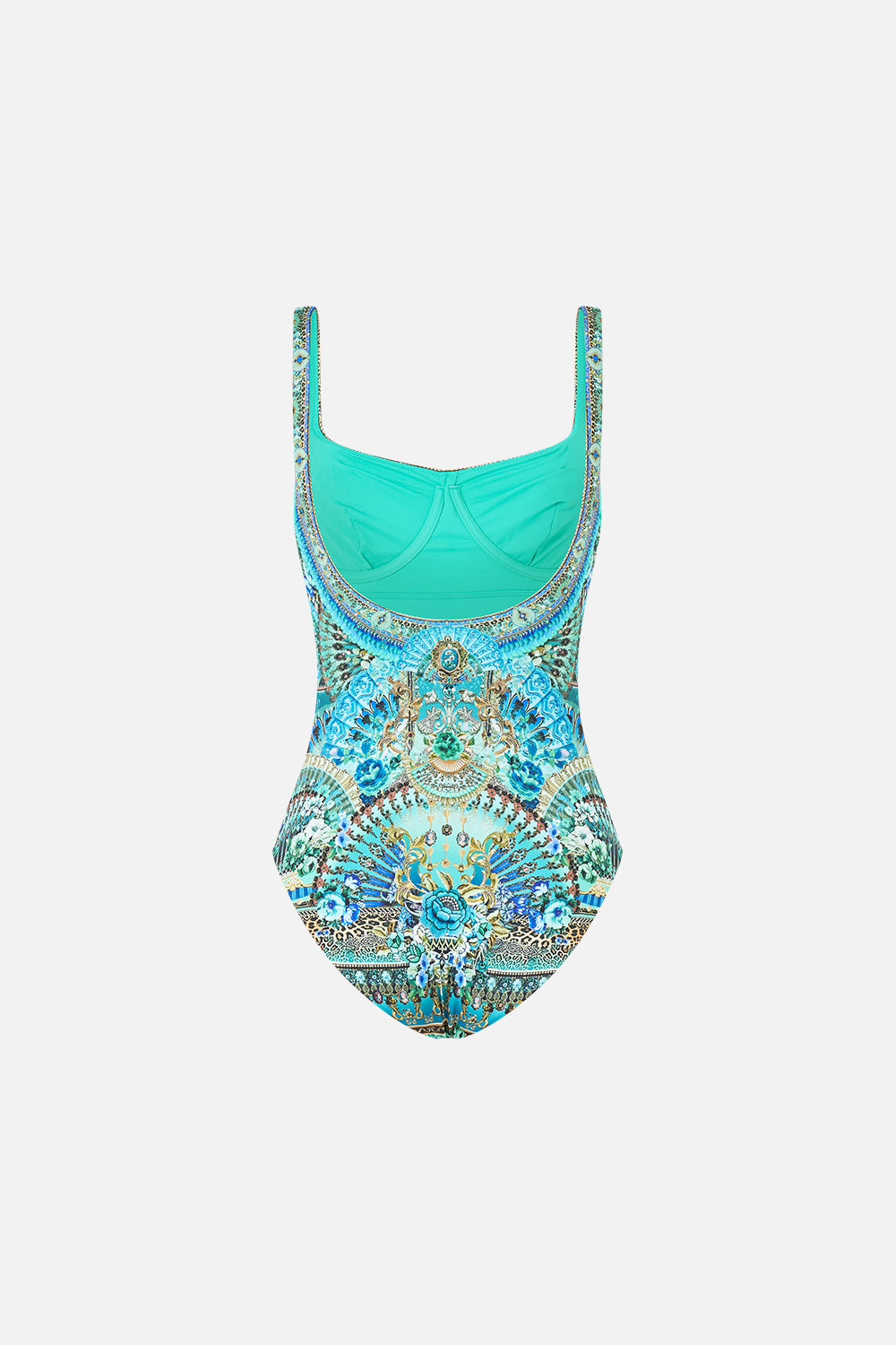 UNDERWIRE SQUARE NECK ONE PIECE WITH SCOOP BACK FLAMENCO EUPHORIA