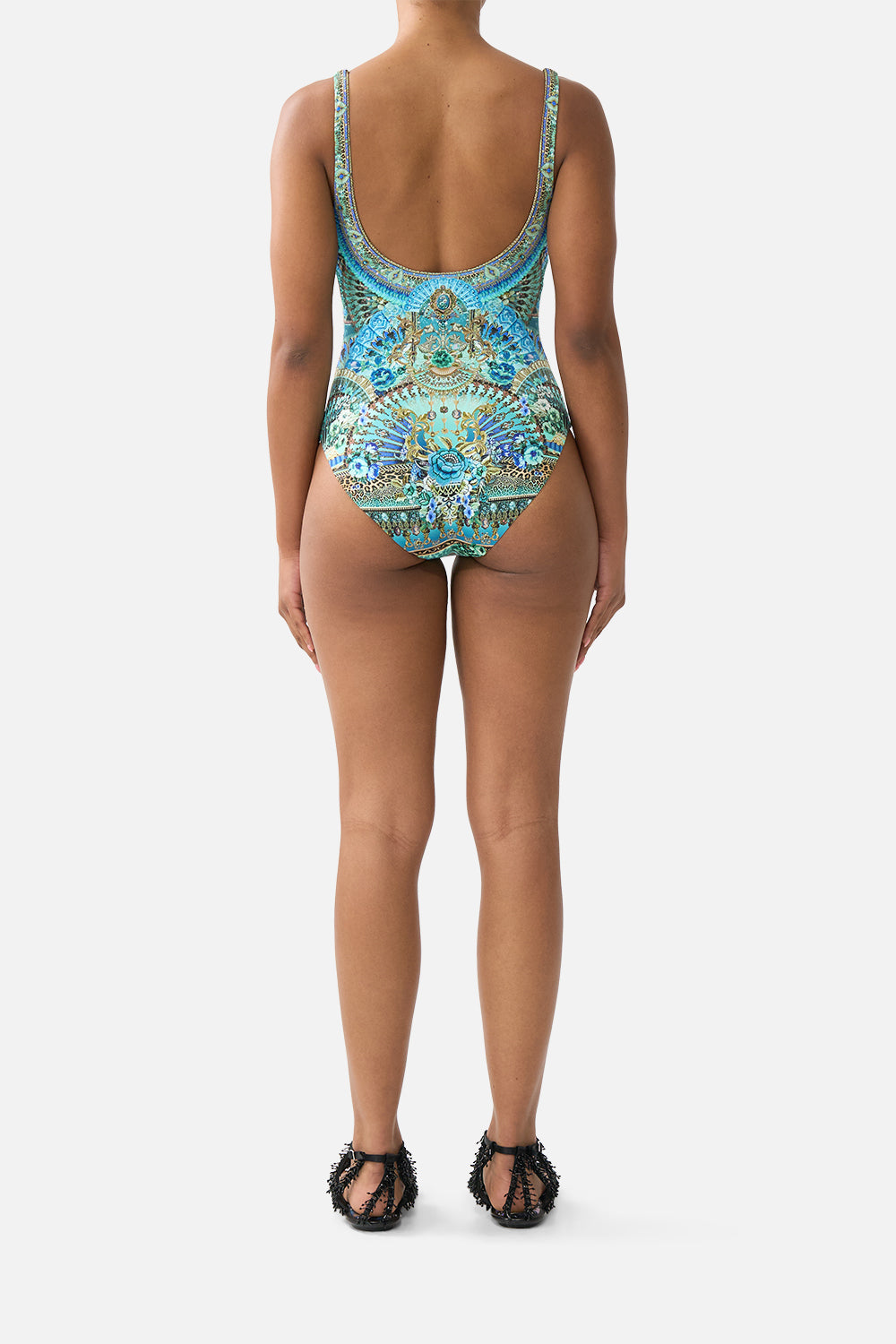 UNDERWIRE SQUARE NECK ONE PIECE WITH SCOOP BACK FLAMENCO EUPHORIA