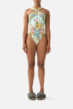 DIAMOND NECK THICK STRAP ONE PIECE W RINGS MAGIC OF THE MERCADO
