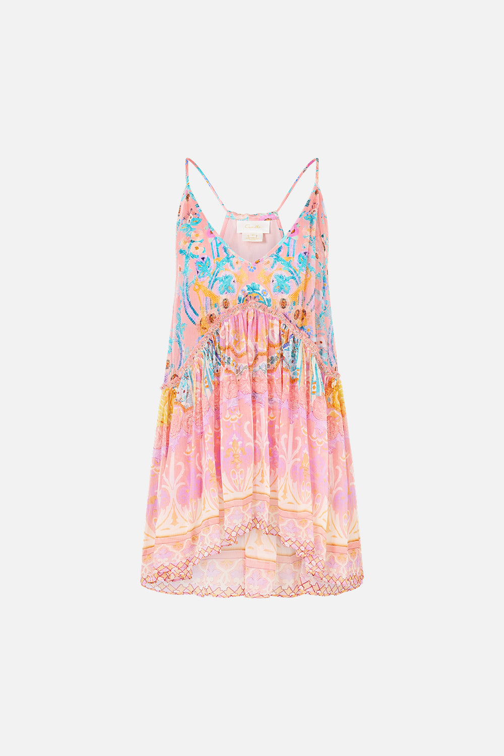 The CAMILLA RACER BACK TOP WITH OVERLAY HOWDY GAUDI
