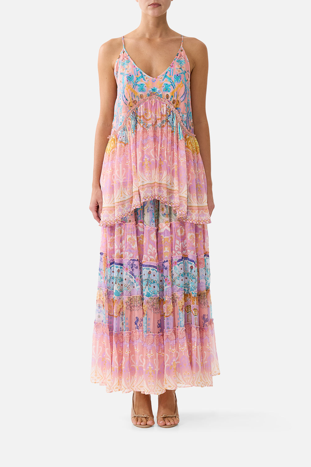 The CAMILLA RACER BACK TOP WITH OVERLAY HOWDY GAUDIHOWDY GAUDI