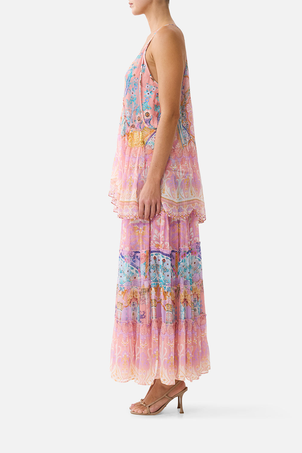 The CAMILLA RACER BACK TOP WITH OVERLAY HOWDY GAUDI