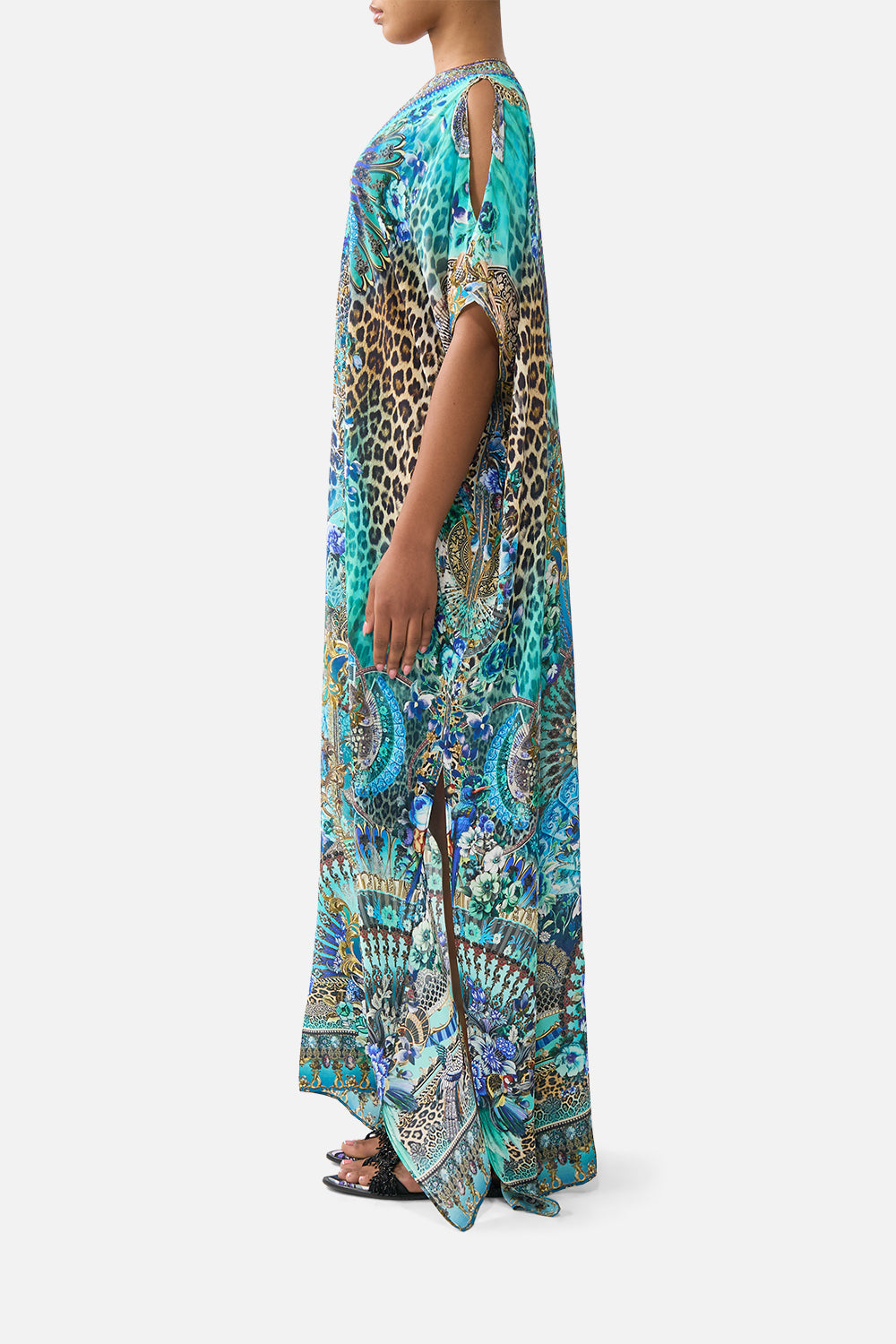 SLIM FIT KAFTAN WITH SPLIT FLAMENCO EUPHORIA