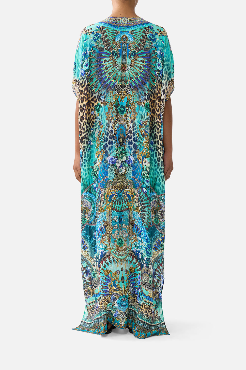SLIM FIT KAFTAN WITH SPLIT FLAMENCO EUPHORIA