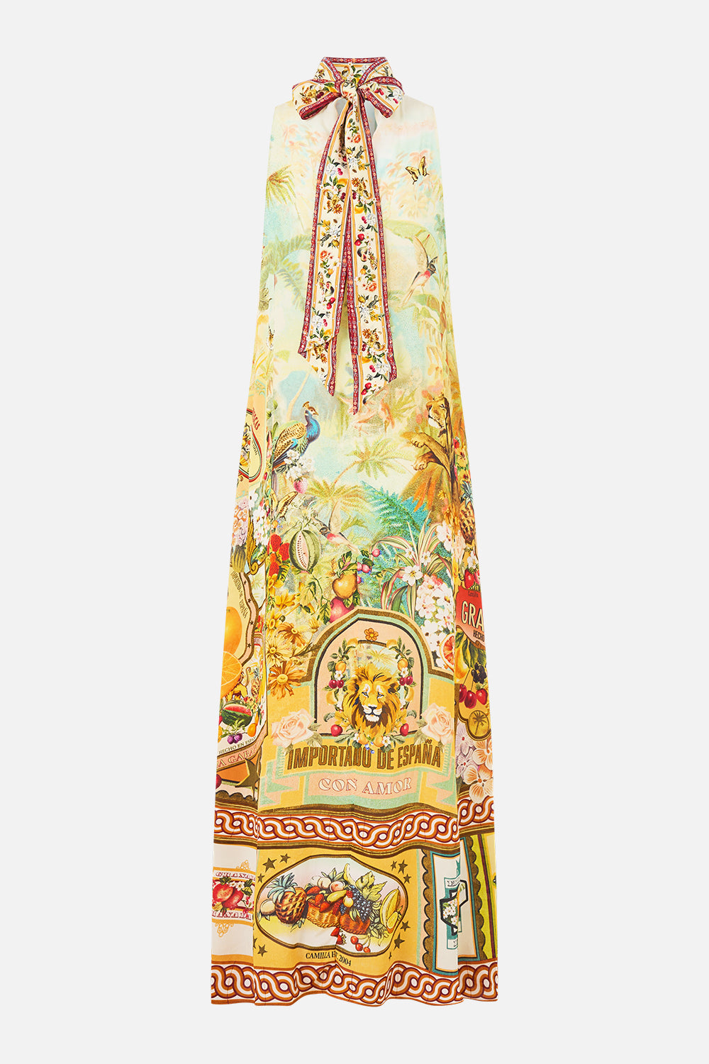 HIGH NECK DRESS WITH BACK NECK TIE VA VA VINTAGE