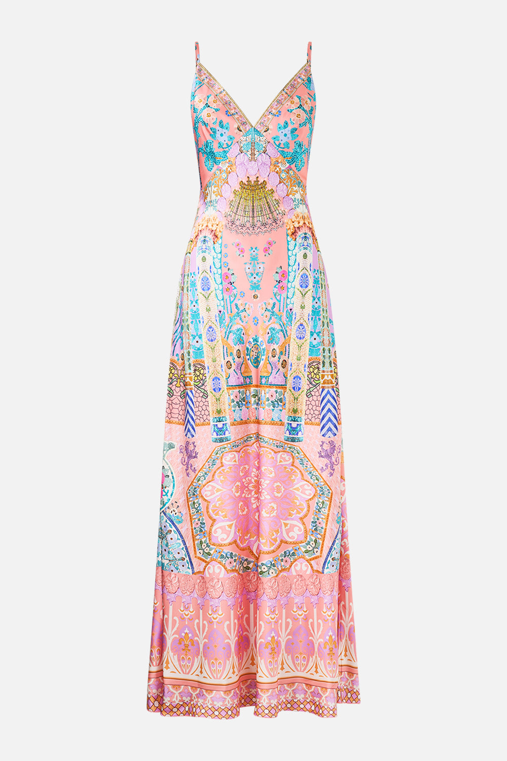 V NECK FULL LENGTH BIAS SLIP DRESS HOWDY GAUDI