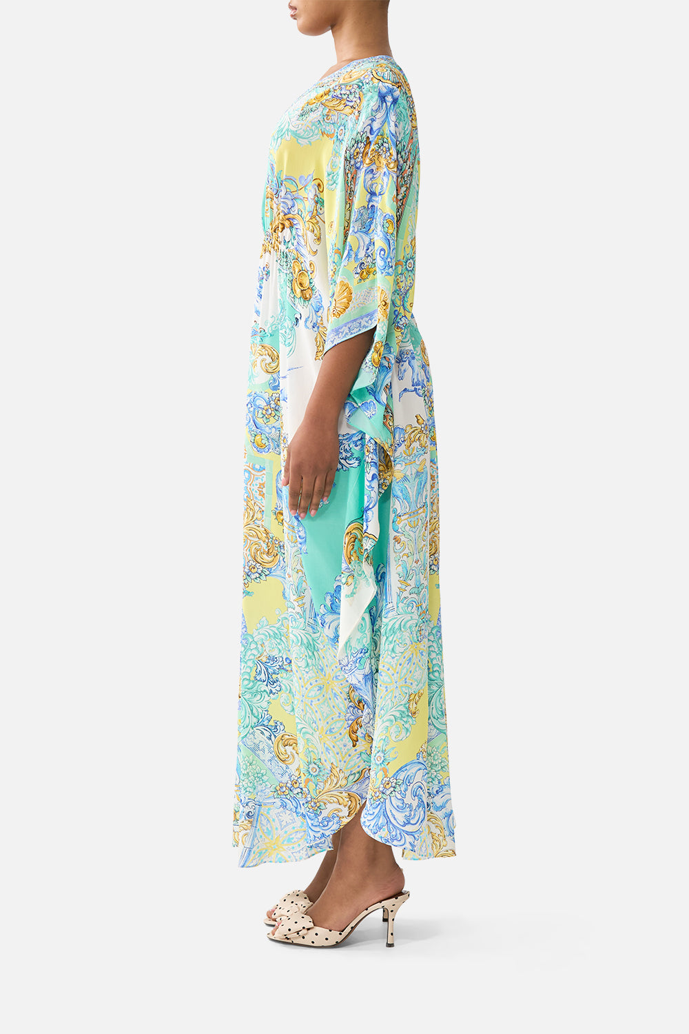 GATHERED WAIST KAFTAN DIAL UP THE TILES