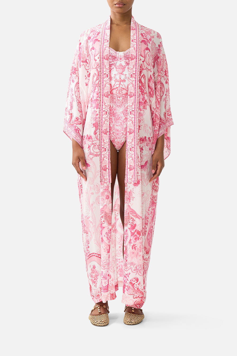 KIMONO LAYER WITH COLLAR LIVIN LA VIDA ROSA
