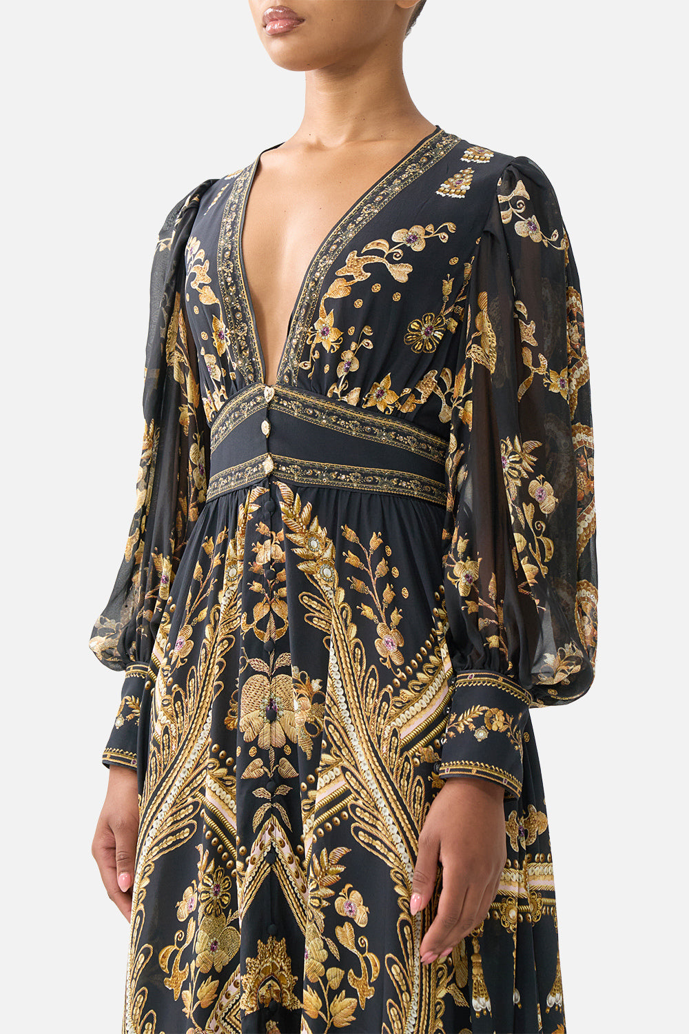 LONG BUTTON FRONT DRESS TAURUS RISING