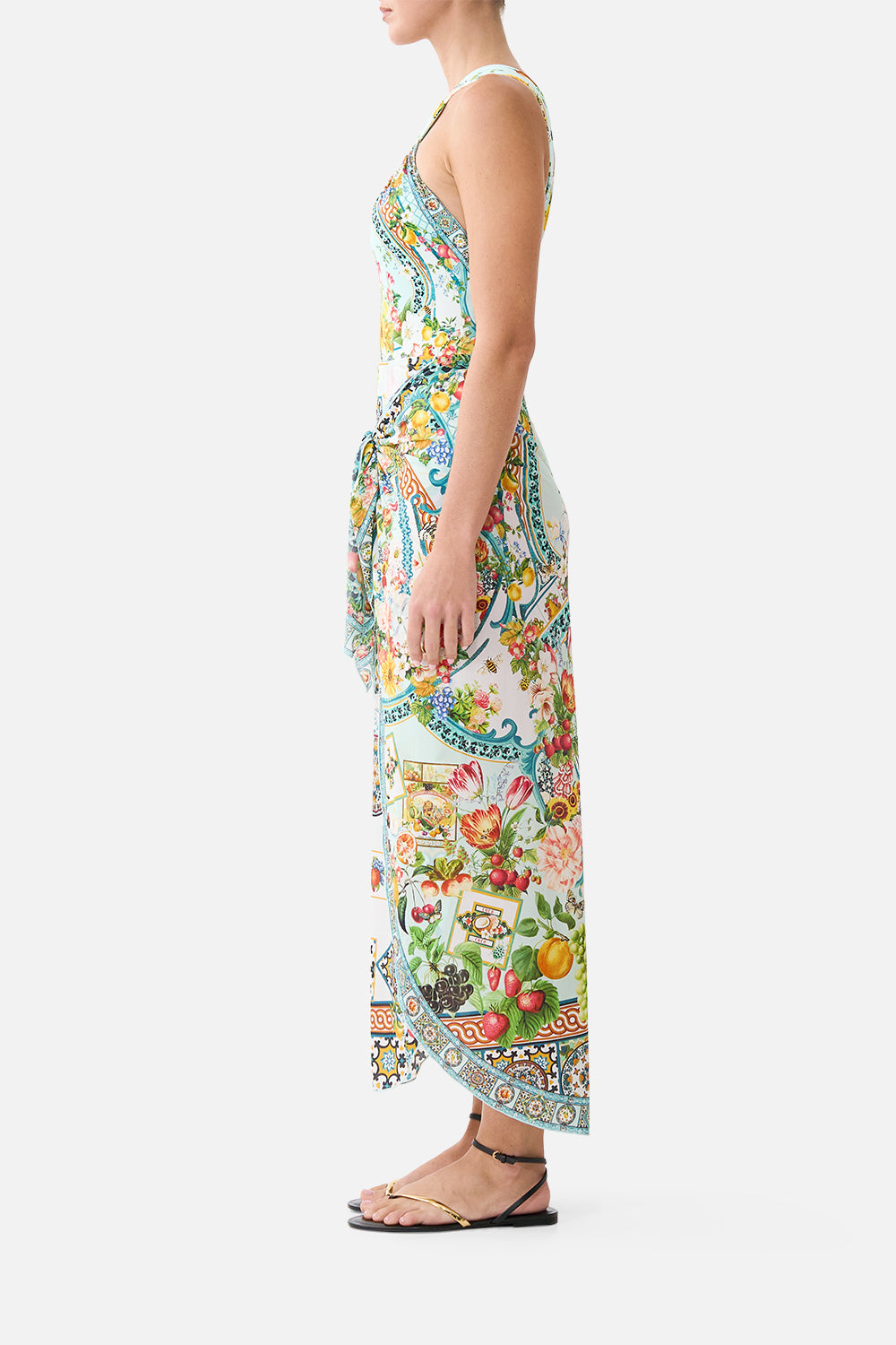 LAYERED LONG SARONG WITH TIE FRONT MAGIC OF THE MERCADO