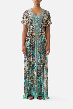 FRONT SPLIT BEACH MAXI DRESS WITH CHAIN FLAMENCO EUPHORIA