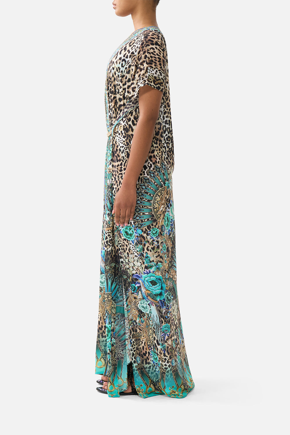 FRONT SPLIT BEACH MAXI DRESS WITH CHAIN FLAMENCO EUPHORIA