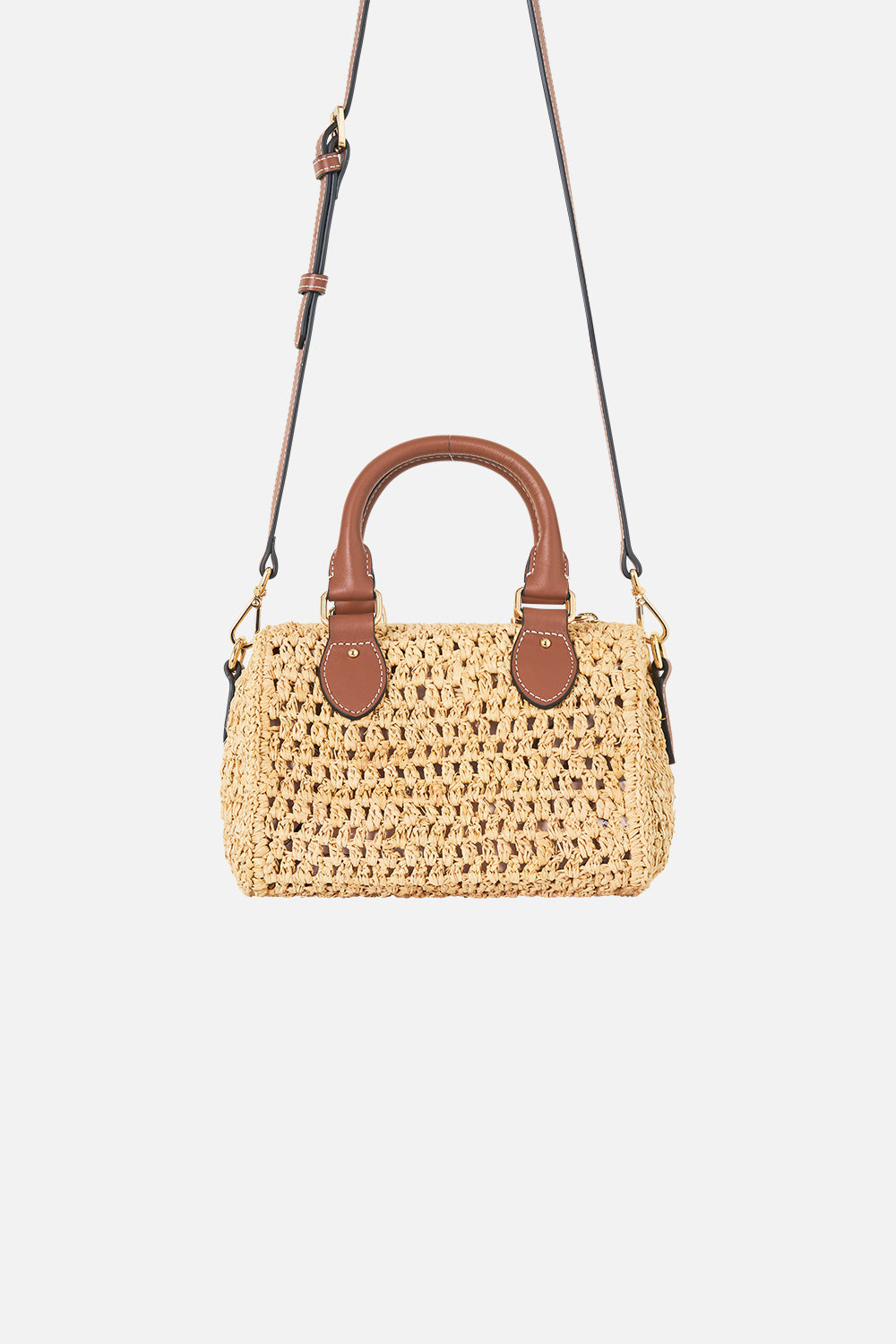 BARREL BAG WITH LEATHER TRIMS VA VA VINTAGE