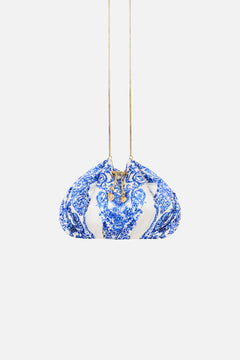 DRAWSTRING POUCH BAG WITH CHAIN STRAP CERAMIC PANORAMIC