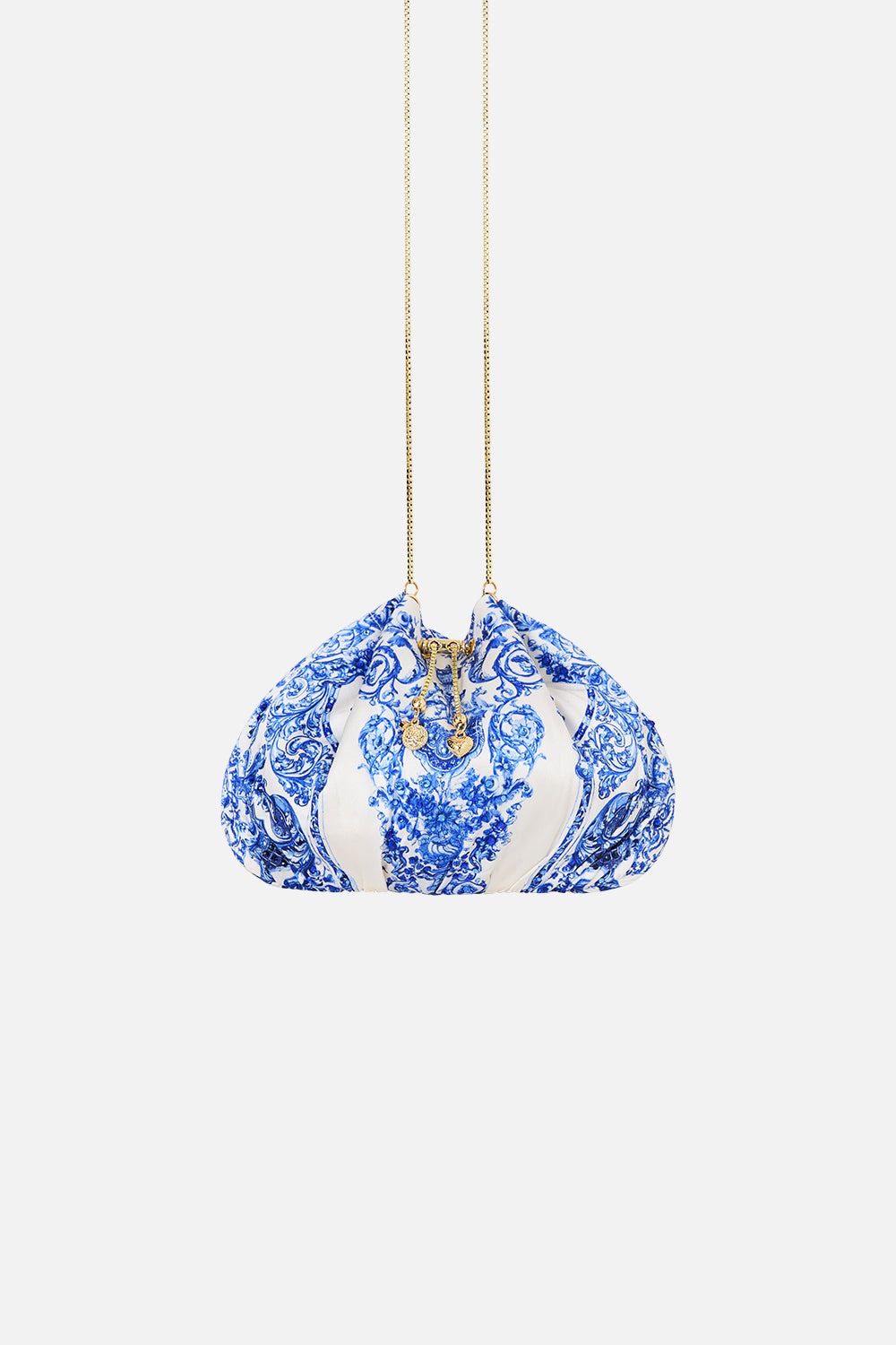 DRAWSTRING POUCH BAG WITH CHAIN STRAP CERAMIC PANORAMIC