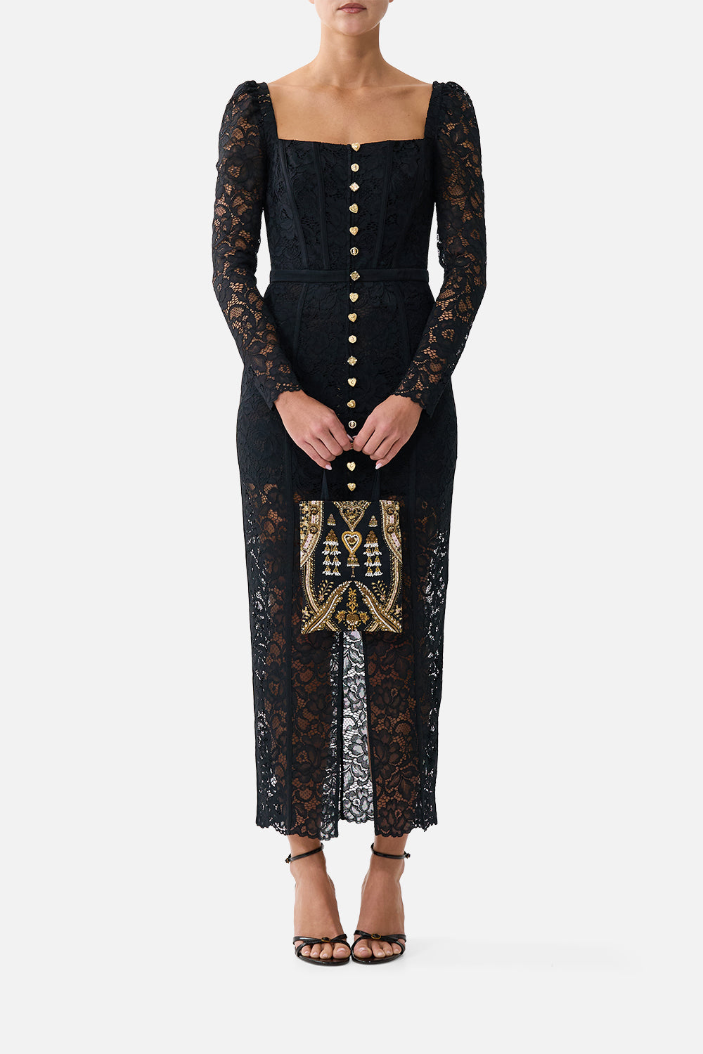 EMBELLISHED MINI TOTE WITH CHAIN STRAP TAURUS RISING