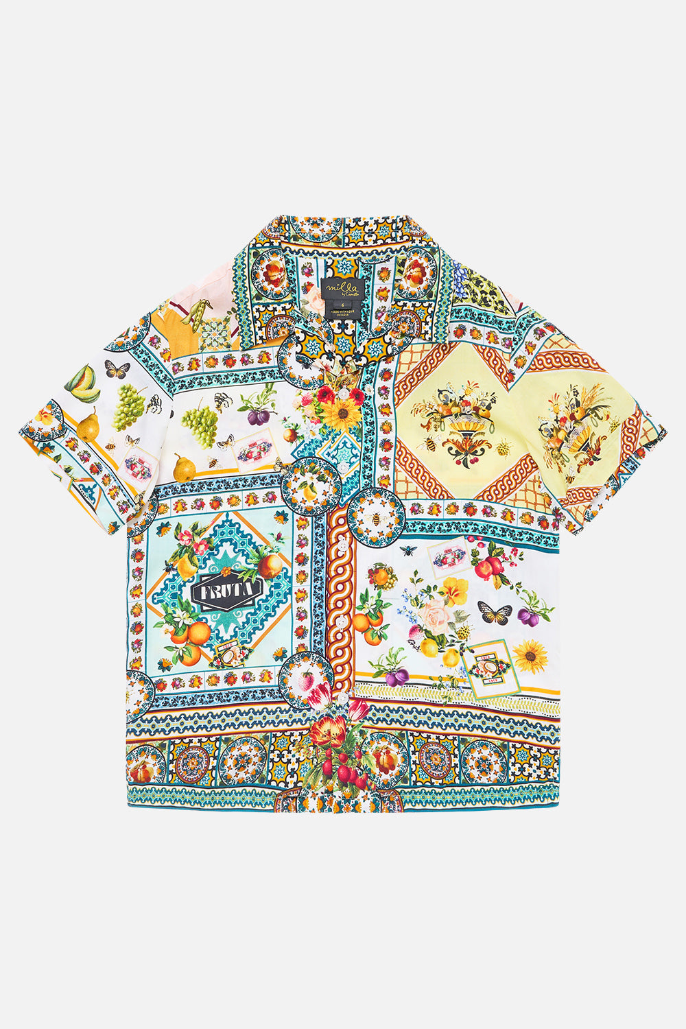 BOYS SHORT SLEEVE CAMP COLLARED SHIRT MAGIC OF THE MERCADO