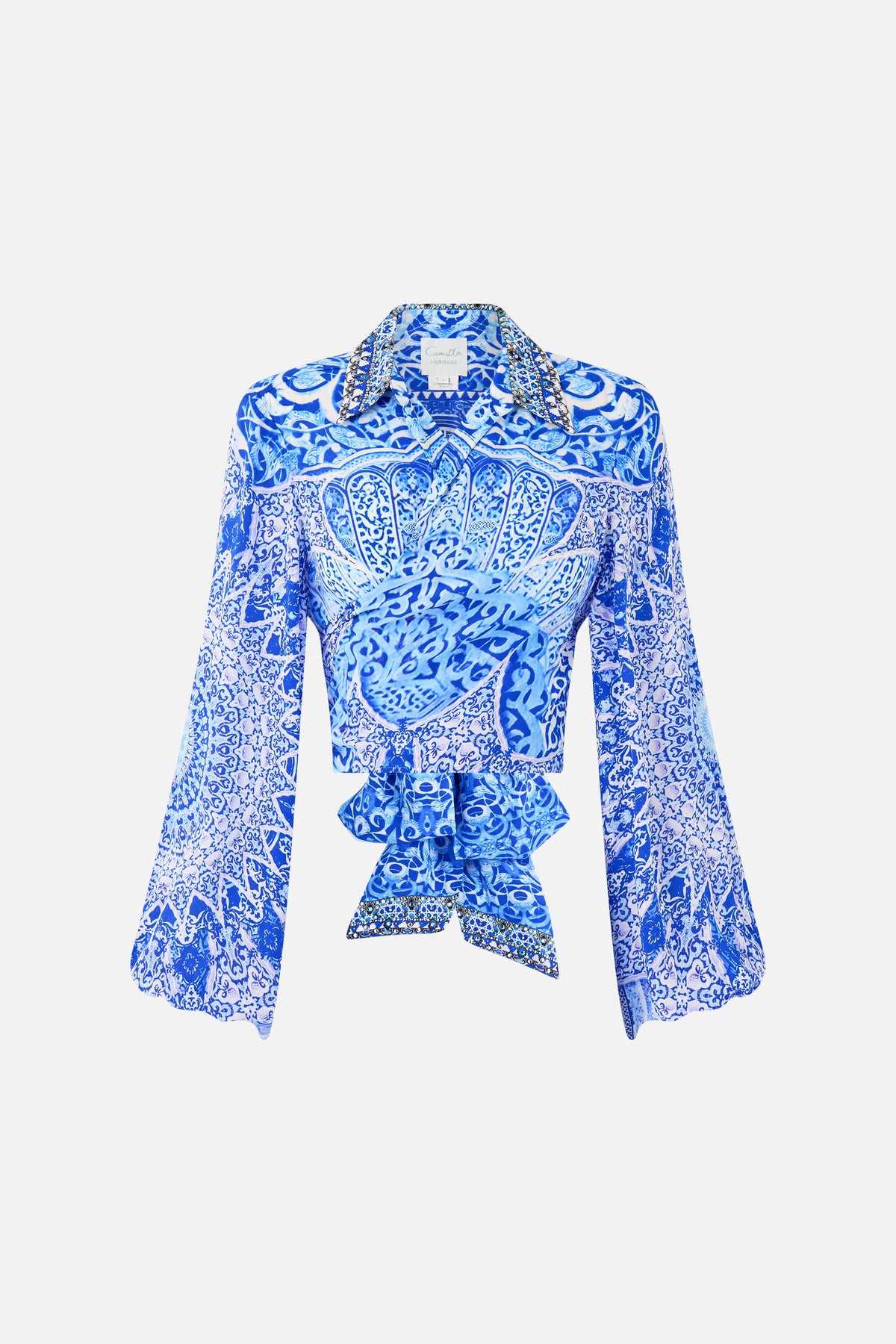 The CAMILLA CROPPED WRAP SHIRT THE BOSPHOROUS