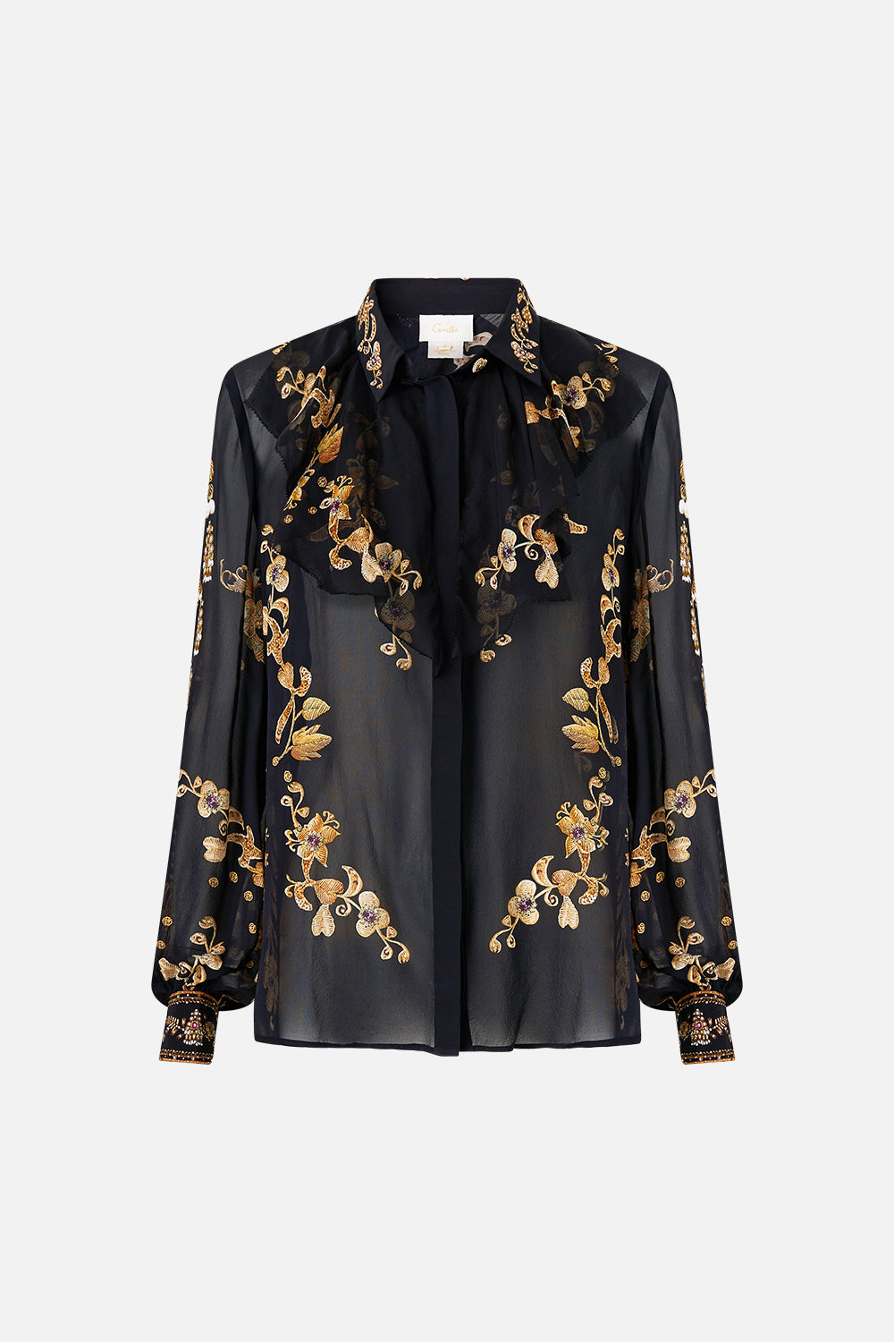 COLLARED SHIRT WITH FRILL NECK DETAIL TAURUS RISING