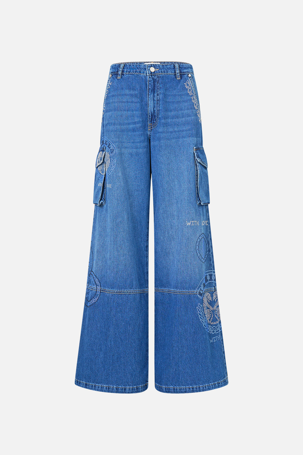 WIDE LEG CARGO JEAN DENIM